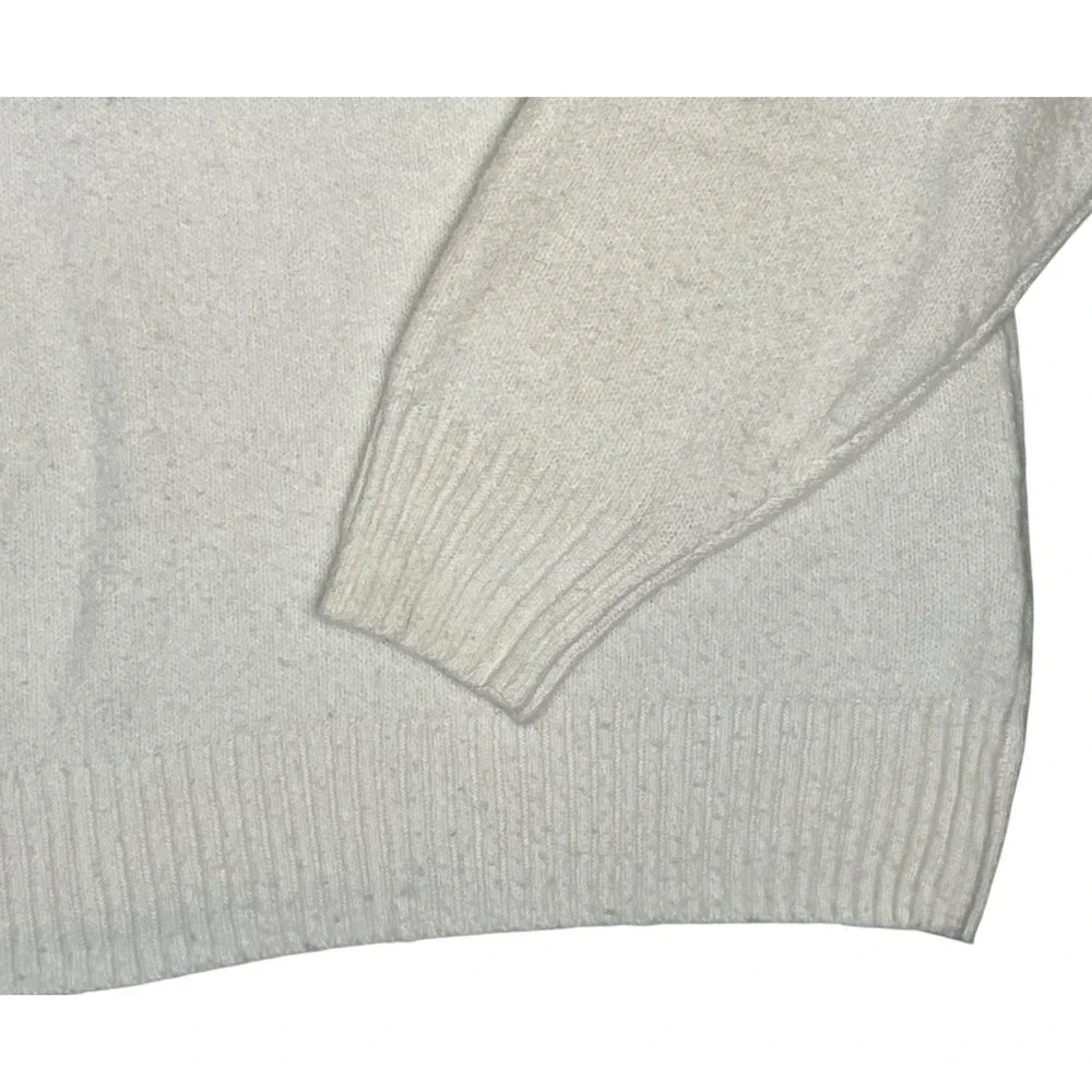 Hollister Cream Goldendoodle Dog Sweater Oversized Women's M Cozy Whimsical Cute - Picture 8 of 8